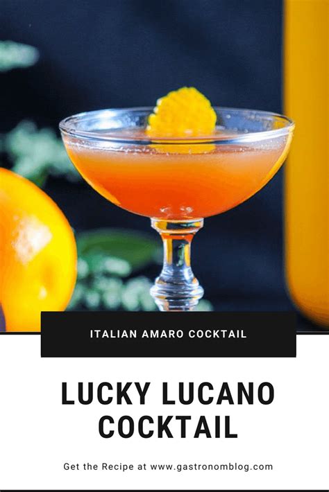Lucky Lucano Cocktail Bourbon Amaro Lemon Juice Plum Simple Syrup Orange Peel Italian