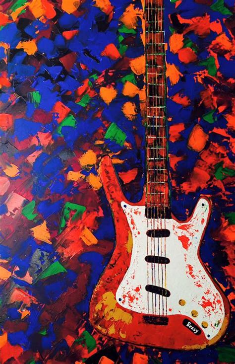 Abstract Guitar Painting Painting Photos