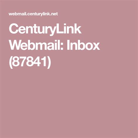 Centurylink Webmail Inbox 87841 Webmail Inbox Tutorial
