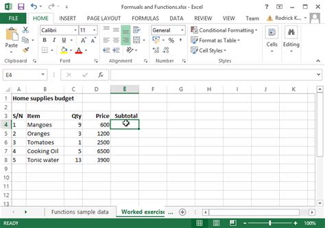 Excel Primer On Formula And Functions Comprehensive Guide Xldb