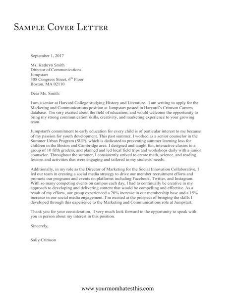 cover letter professional sample  templates