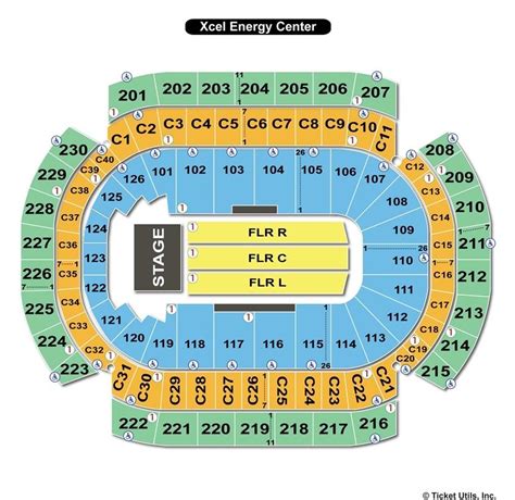 Xcel Energy Center Seating Map World Map