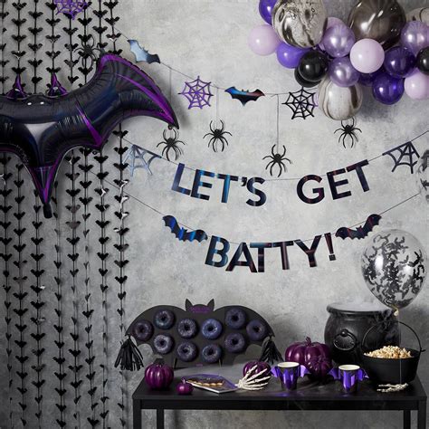 Halloween Glow In The Dark Bat Party Balloons By Ginger Ray