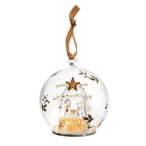Spode Manger Glass Led Ornament 2016 Silversuperstore