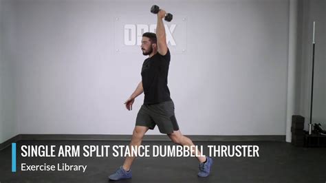 Single Arm Split Stance Dumbbell Thruster Opex Exercise Library Youtube