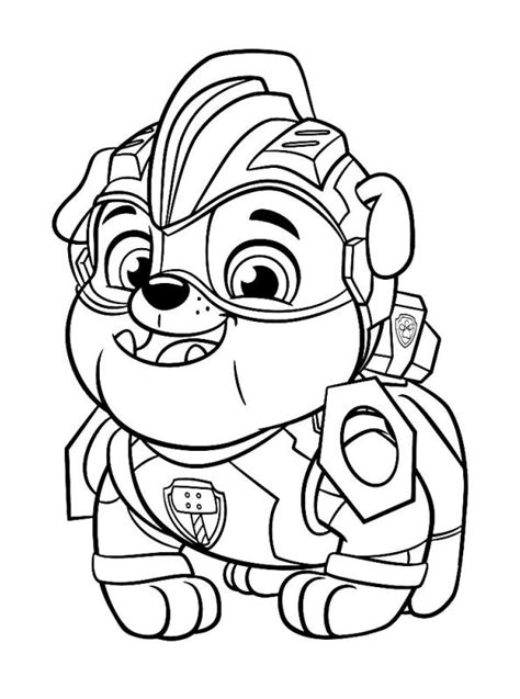 kids  funcom coloring page paw patrol mighty pups paw patrol rubble