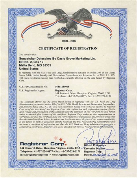 Fda Registered Certification Definition What Is Fda Registered