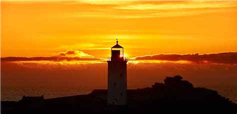 Sunbeams Of Godrevy Lighthouse Canvas Dave Massey Lake District