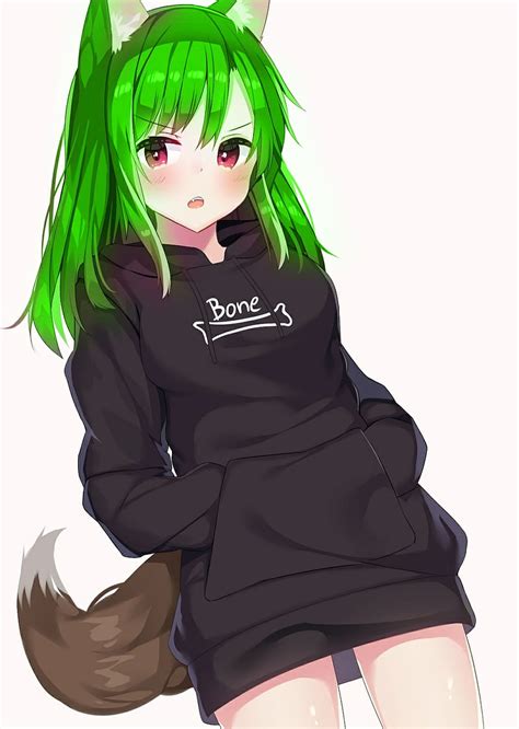 Anime Girl With Hoodie