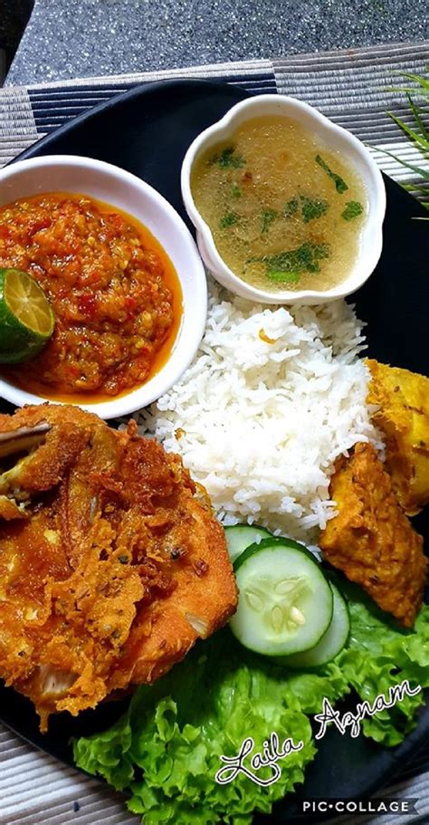 Setelah nasi masak, tabur bawang goreng dan daun bawang atau daun sup dan hidang. Resepi Nasi Ayam Penyet Original Daripada Indonesia ...