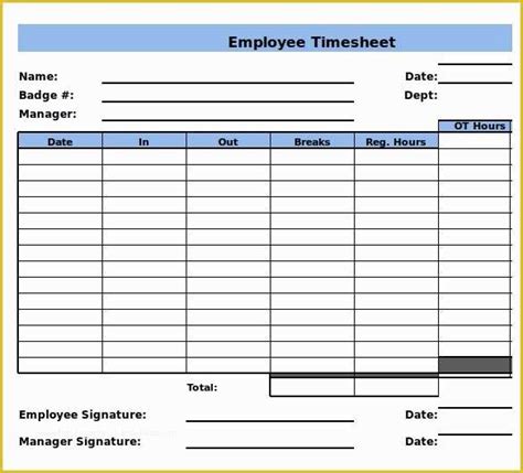 Free Excel Timesheet Template Multiple Employees Of 7 Free Excel