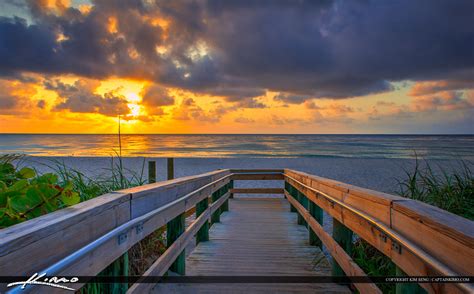 Sunrise Singer Island Beach Florida Boardwalk Hdr Photography By