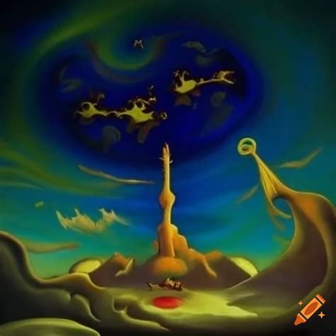 Surrealist Artwork Inspired By Rococo Dr Seuss And Yves Tanguy On