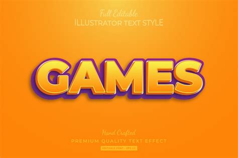 Premium Vector Games Title Editable Text Style Effect Premium
