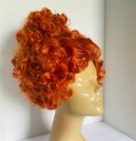 Custom Miss Frizzle Synthetic Wig Orange Red Updo Wig Ms Etsy