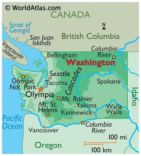 Mapas De Washington Atlas Del Mundo