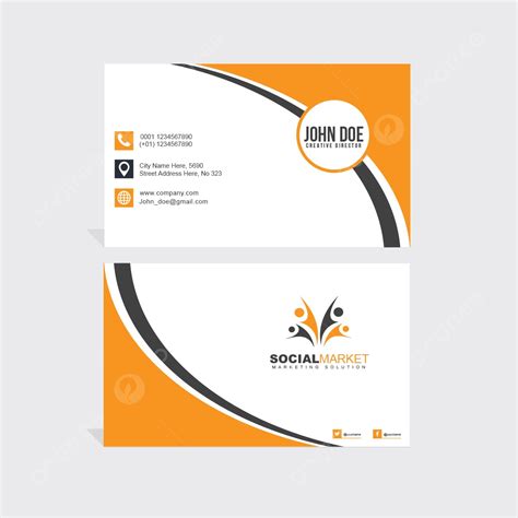 Orange Business Card Template Download On Pngtree