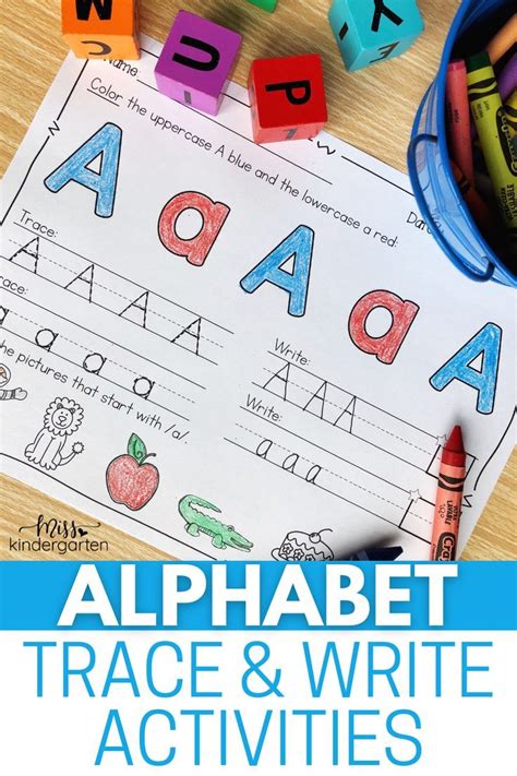 A Completed Trace And Write Worksheet For The Letter Aa Alphabet