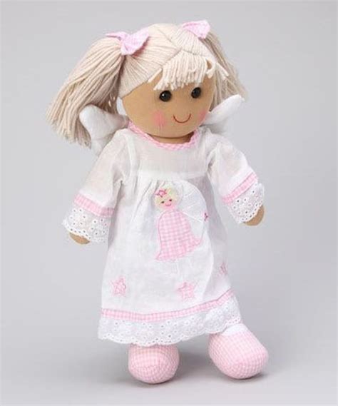 Personalised Angel Rag Doll With Beautiful White And Pale Pink Etsy