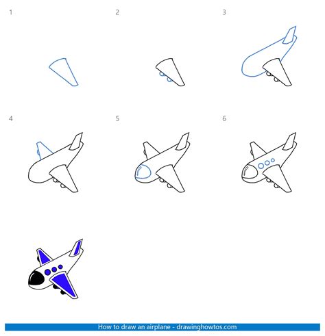 How To Draw An Airplane Step By Step Easy Drawing Guides Drawing Howtos