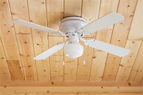 Fan On Knotty Pine Ceiling Stock Photo Download Image Now Ceiling