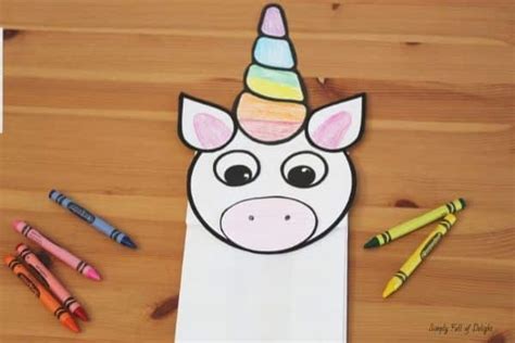 How To Make A Unicorn Paper Bag Puppet With Free Template