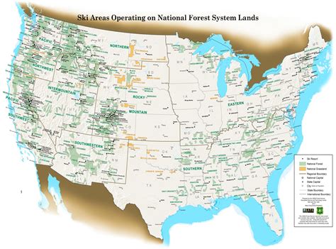 Map Every Ski Area On Us Forest Service Land Snowbrains