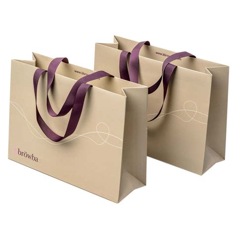 Custom Printed Folding Papper Carrier Bags Luxury Brand Paper Shopping