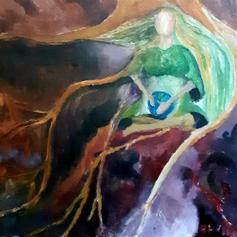 Gaia Birth Of New Earth Painting Gaia Goddess Oil Painting