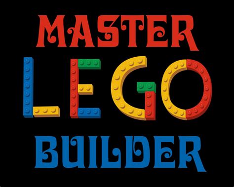 Master Lego Builder Poster Print 8x10 Boys By Lmbdesignerprints