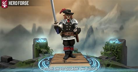 Catfolk Swashbuckler Swordlord Made With Hero Forge