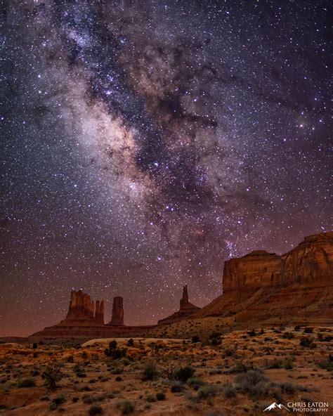 Milky Way Nigh At Monument Valley Monument Valley Navajo Tribal Park