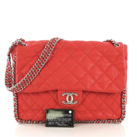 Chanel Chain Around Flap Bag Quilted Leather Maxi At 1stdibs