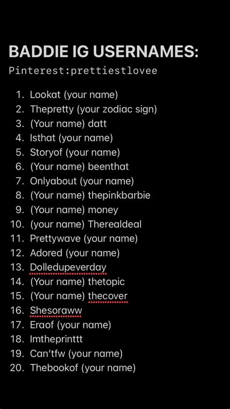 Ig Username Ideas Baddie Ig Username Ideas Baddie Spam Ig Username