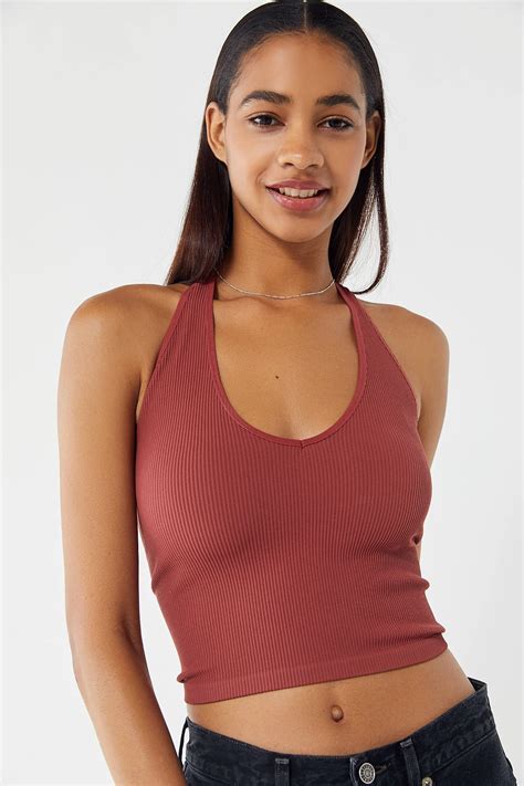 Out From Under Jackie Seamless Halter Tank Top Urban Outfitters