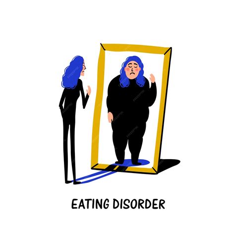 Premium Vector Psychology Eating Disorder Anorexia Or Bulimia
