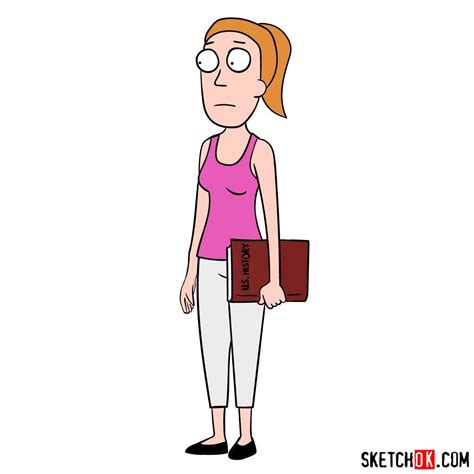 How To Draw Summer Smith From Rick And Morty Series Step By Step