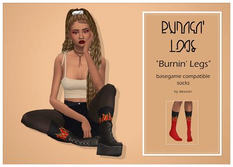 Burnin Legs Socks Alexaarr On Patreon Sims 4 The Sims 4 Skin Sims
