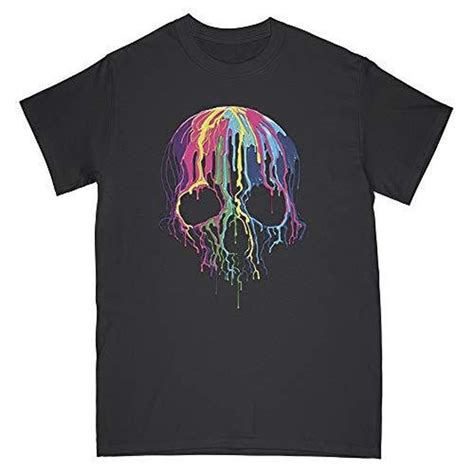 Dripping Skull T Shirt Neon Skull Drip Skull T Shirts Etsy