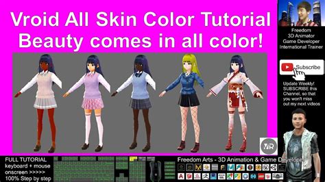 How To Create Different Skin Color In Vroid Studio Full Tutorial Youtube