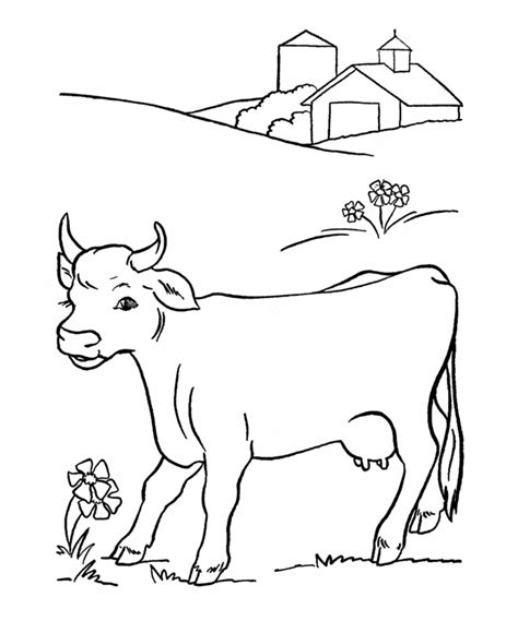 Free Coloring Pages For Kids Coloring Cow Animal Printable