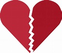 Broken heart PNG transparent image download, size: 900x770px