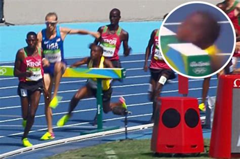 Olympic Runner Smashes Face First Into Hurdle During Rio 300m