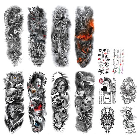 Buy DaLin Temporary Tattoo Sleeves Extra Large Full And Half Arm Fake Tattoos Sleeve For Women