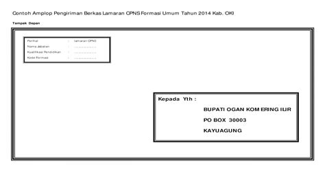 Cara Penulisan Amplop Surat Lamaran Delinewstv