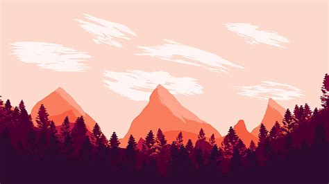 Hd Wallpaper Minimalism Landscape Sunset Beauty In Nature Mountain
