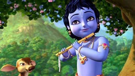 Cartoon Image Of Lord Krishna With Flute Hd Krishna