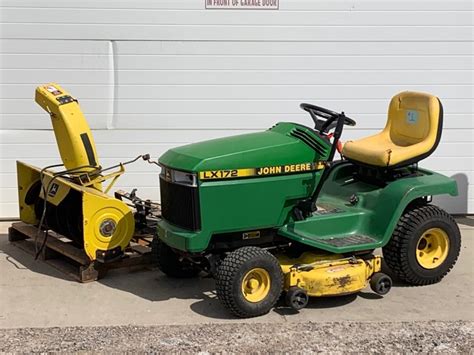 John Deere Lx172 Lawn Tractor With Snow Blower April Lawn Equipment