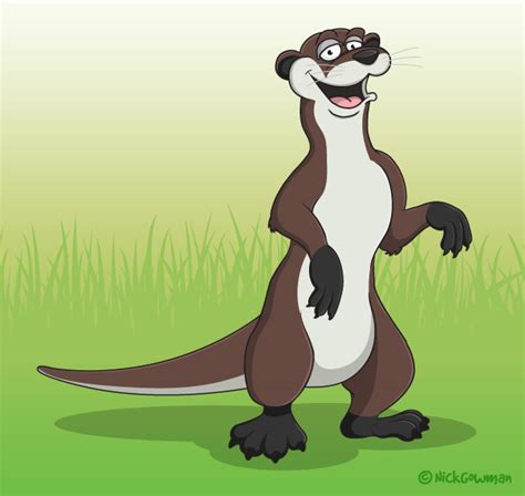 Cartoon Otter Cartoon Illustration In Salisbury