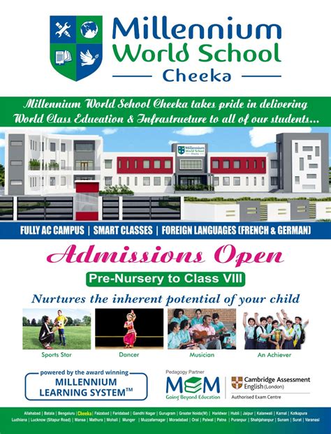 Admissions Open From Pre Nursery To Class 8 For More Information
